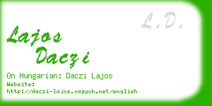 lajos daczi business card